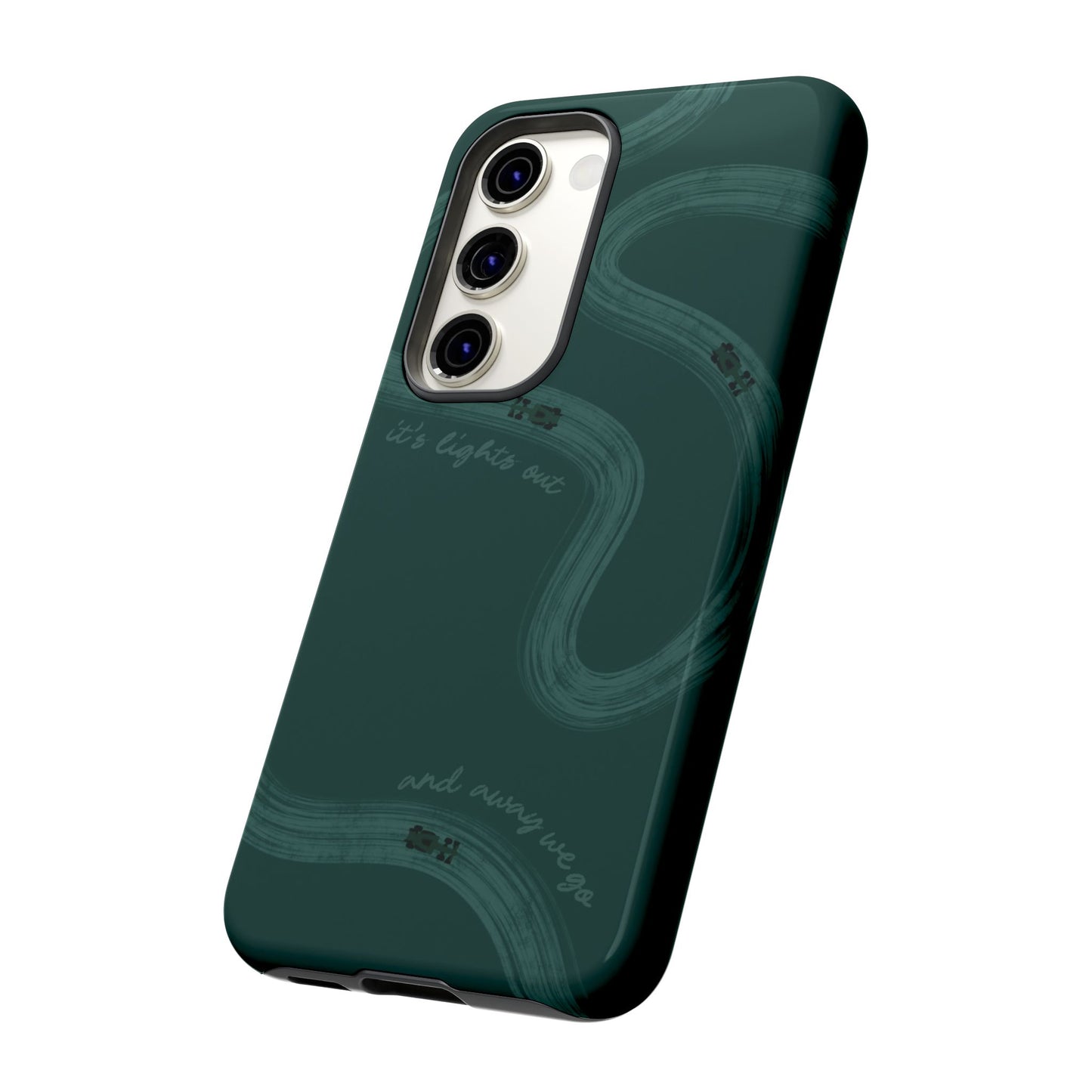 F1 Phone Case Monochrome Green Painted "its lights out and away we go", Trendy F1 Gift, Formula 1 Gift, Cute F1 Phone Case, Phone Case
