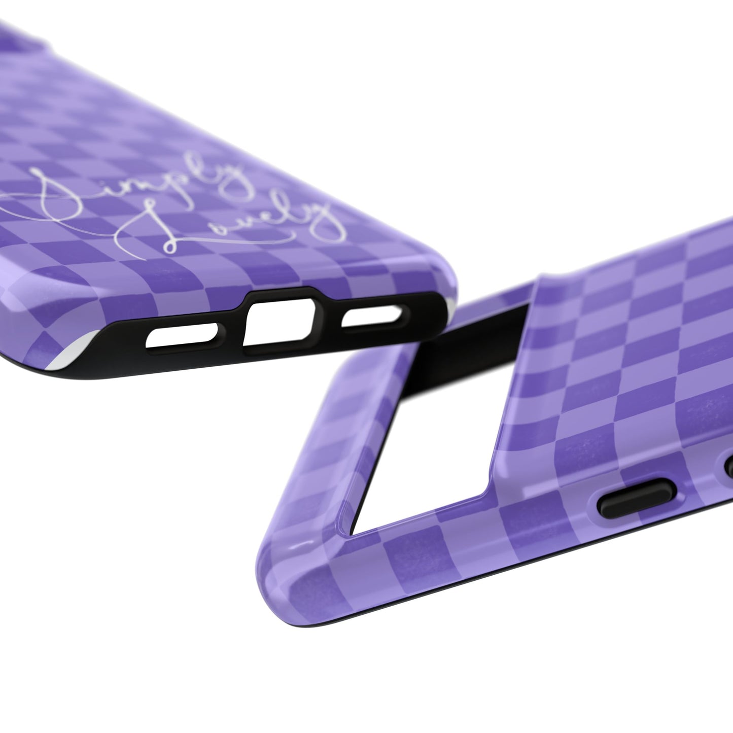 Simply Lovely Purple Checkered F1 Phone Case Design, Trendy F1 Gift, Formula 1 Gift, Cute F1 Phone Case