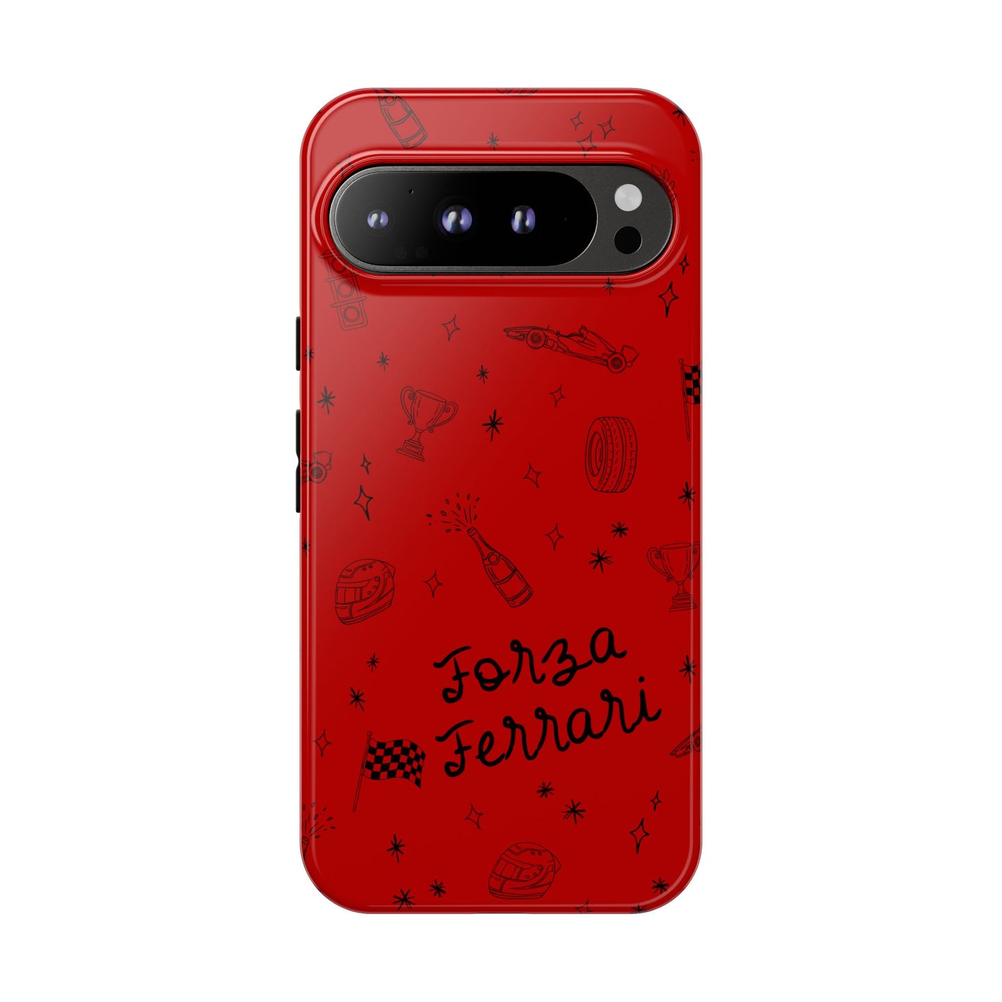 F1 Ferrari Racing Doodle "Forza Ferrari" F1 Phone Case Design