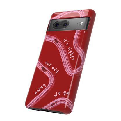 Red and Pink Lights Out F1 Phone Case Design, Trendy F1 Gift, Formula 1 Gift, Cute F1 Phone Case, Unique Formula One Phone Case