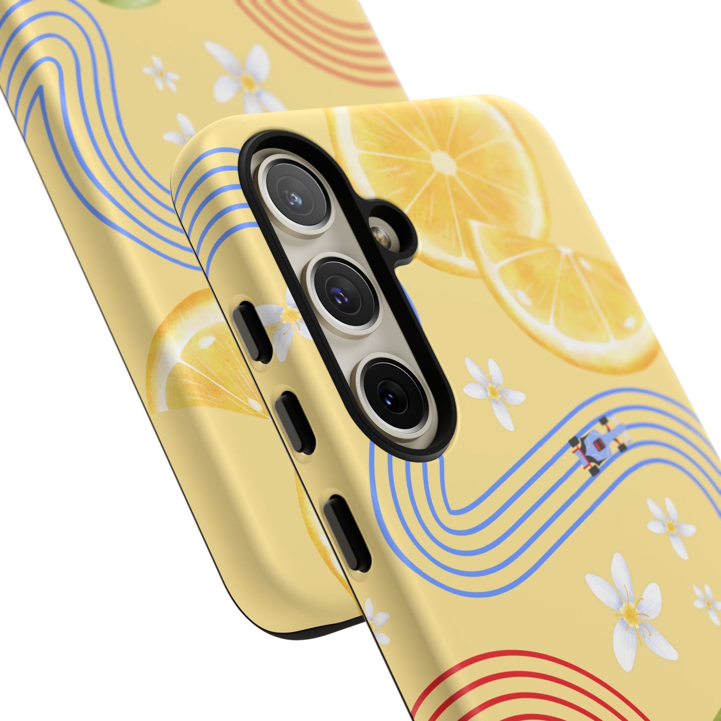 Yellow F1 Racing Bulls and Lemons Phone Case, Trendy F1 Gift, Formula 1 Gift, Cute Fruit F1 Phone Case, Unique Phone Case