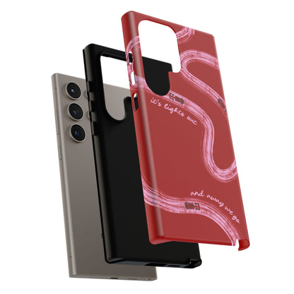 Red and Pink Lights Out F1 Phone Case Design, Trendy F1 Gift, Formula 1 Gift, Cute F1 Phone Case, Unique Formula One Phone Case