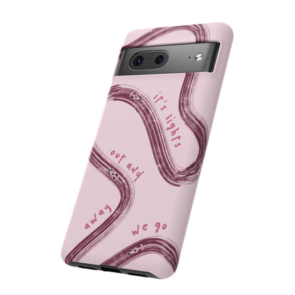 Pink Lights Out F1 Phone Case Design, Trendy F1 Gift, Formula 1 Gift, Cute F1 Phone Case, Unique Formula One Phone Case
