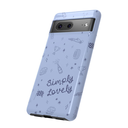 Blue Doodle "Simply Lovely" F1 Phone Case Design