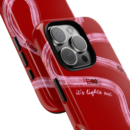 Red and Pink Lights Out F1 Phone Case Design, Trendy F1 Gift, Formula 1 Gift, Cute F1 Phone Case, Unique Formula One Phone Case