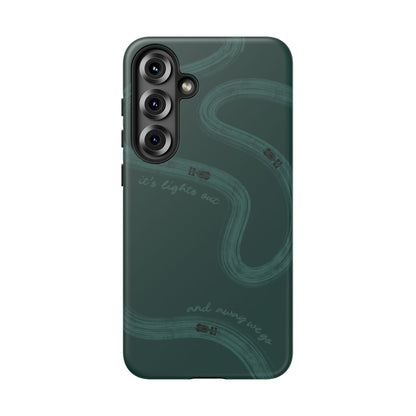 F1 Phone Case Monochrome Green Painted "its lights out and away we go", Trendy F1 Gift, Formula 1 Gift, Cute F1 Phone Case, Phone Case
