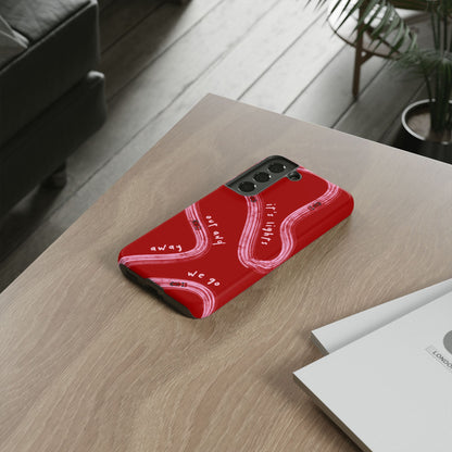 Red and Pink Lights Out F1 Phone Case Design, Trendy F1 Gift, Formula 1 Gift, Cute F1 Phone Case, Unique Formula One Phone Case