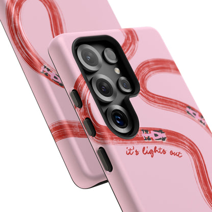 F1 Phone Case Pink and Red Painted "its lights out and away we go", Trendy F1 Gift, Formula 1 Gift, Cute F1 Phone Case, Unique Phone Case