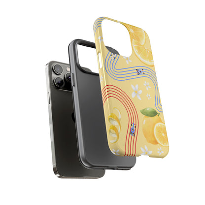 Yellow F1 Racing Bulls and Lemons Phone Case, Trendy F1 Gift, Formula 1 Gift, Cute Fruit F1 Phone Case, Unique Phone Case