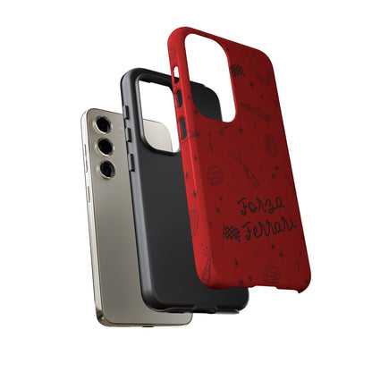 F1 Ferrari Racing Doodle "Forza Ferrari" F1 Phone Case Design
