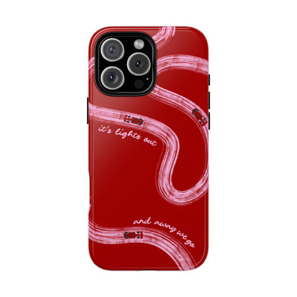 Red and Pink Lights Out F1 Phone Case Design, Trendy F1 Gift, Formula 1 Gift, Cute F1 Phone Case, Unique Formula One Phone Case