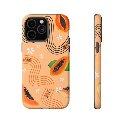 Orange F1 McLaren and Papaya Phone Case, Trendy F1 Gift, Formula 1 Gift, Cute Fruit F1 Phone Case, Unique Phone Case