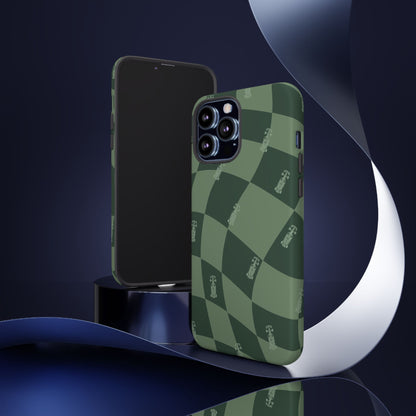 F1 Phone Case Green Checkerboard Design, Trendy F1 Gift, Formula 1 Gift, Cute F1 Phone Case, Unique Formula One Phone Case