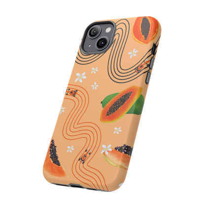 Orange F1 McLaren and Papaya Phone Case, Trendy F1 Gift, Formula 1 Gift, Cute Fruit F1 Phone Case, Unique Phone Case