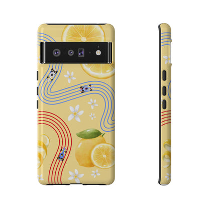 Yellow F1 Racing Bulls and Lemons Phone Case, Trendy F1 Gift, Formula 1 Gift, Cute Fruit F1 Phone Case, Unique Phone Case