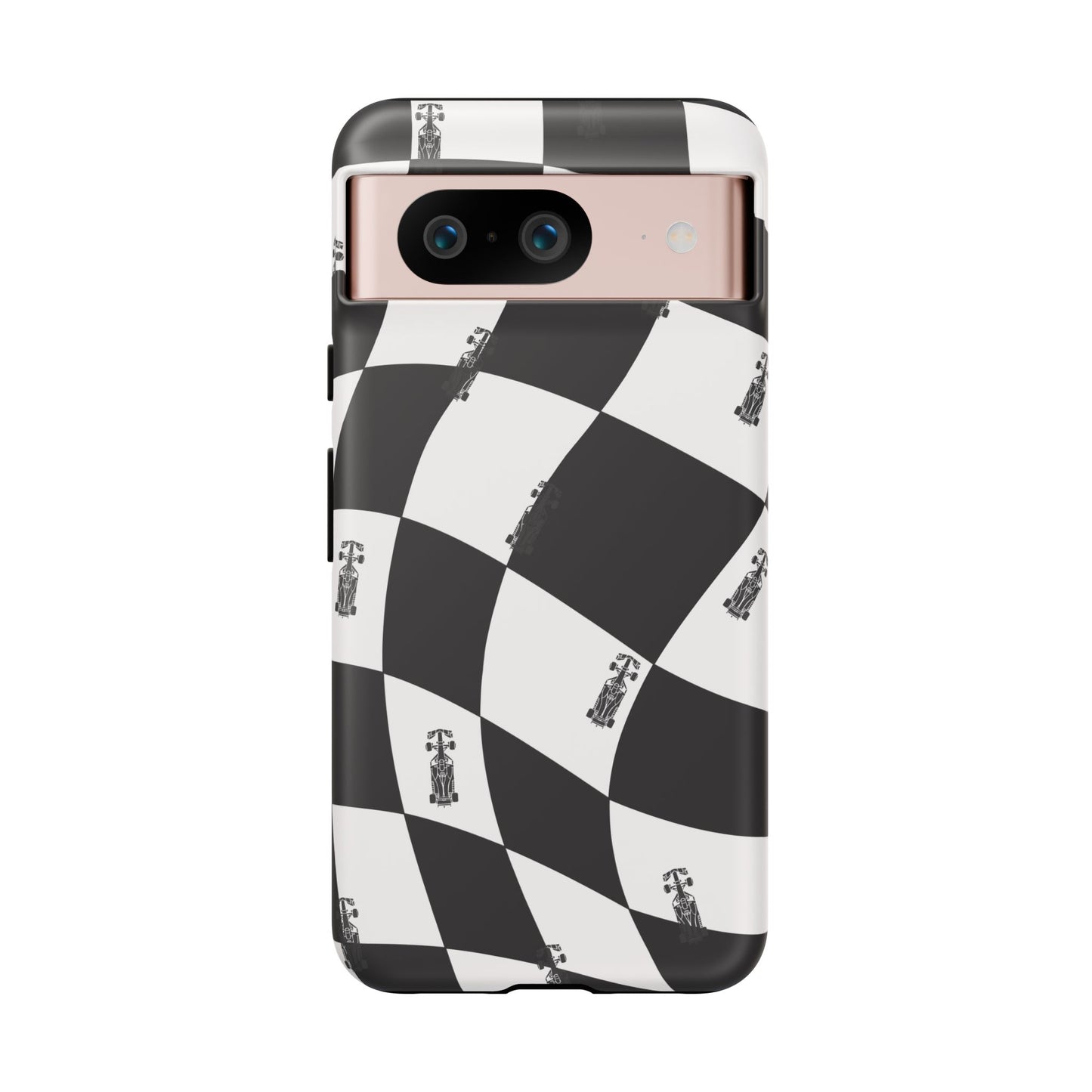 F1 Phone Case Black and White Checkered Design, Trendy F1 Gift, Formula 1 Gift, Cute F1 Phone Case, Unique Formula One Phone Case