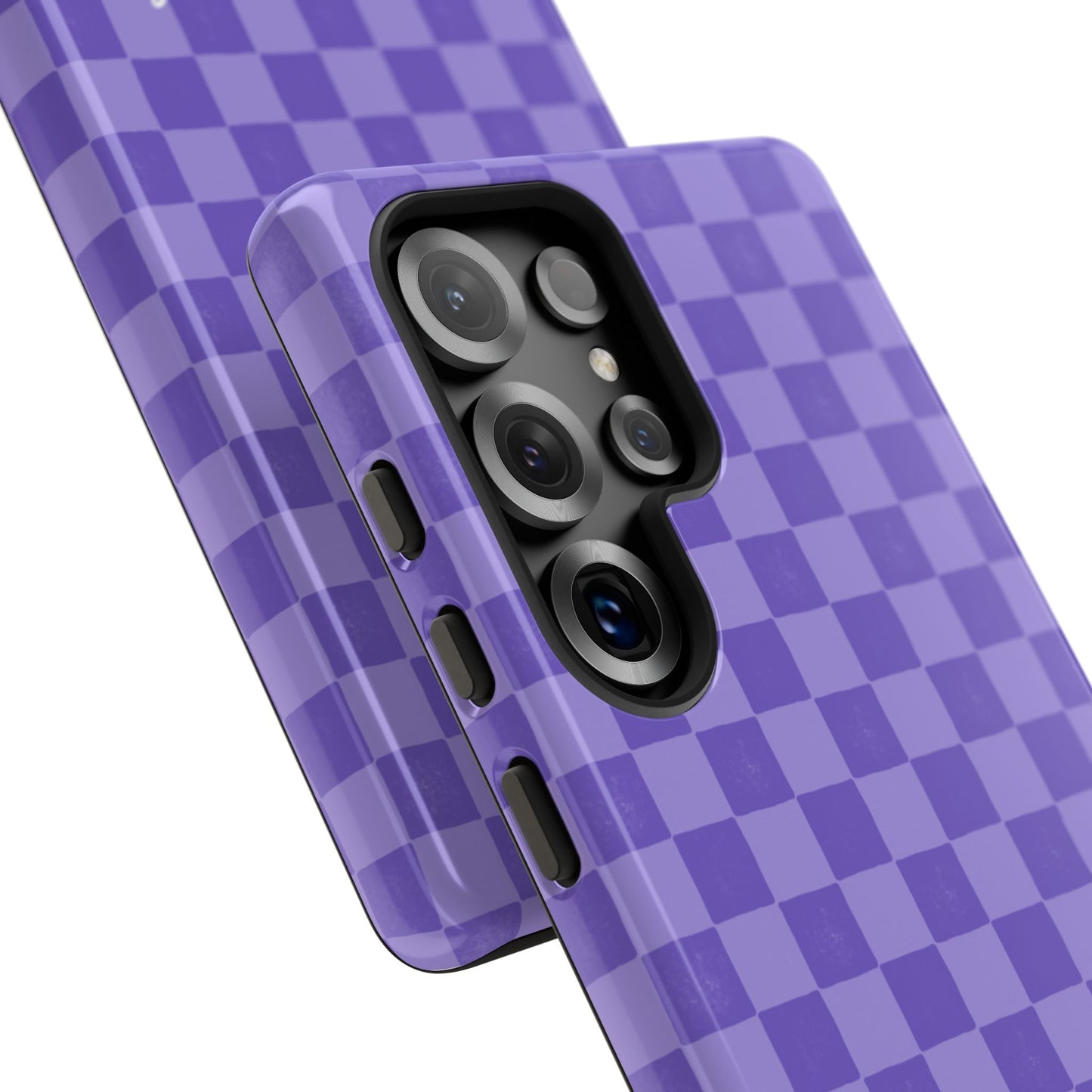 Simply Lovely Purple Checkered F1 Phone Case Design, Trendy F1 Gift, Formula 1 Gift, Cute F1 Phone Case