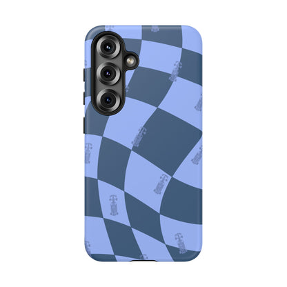 F1 Phone Case Blue Checkerboard Design, Trendy F1 Gift, Formula 1 Gift, Cute F1 Phone Case, Unique Formula One Phone Case