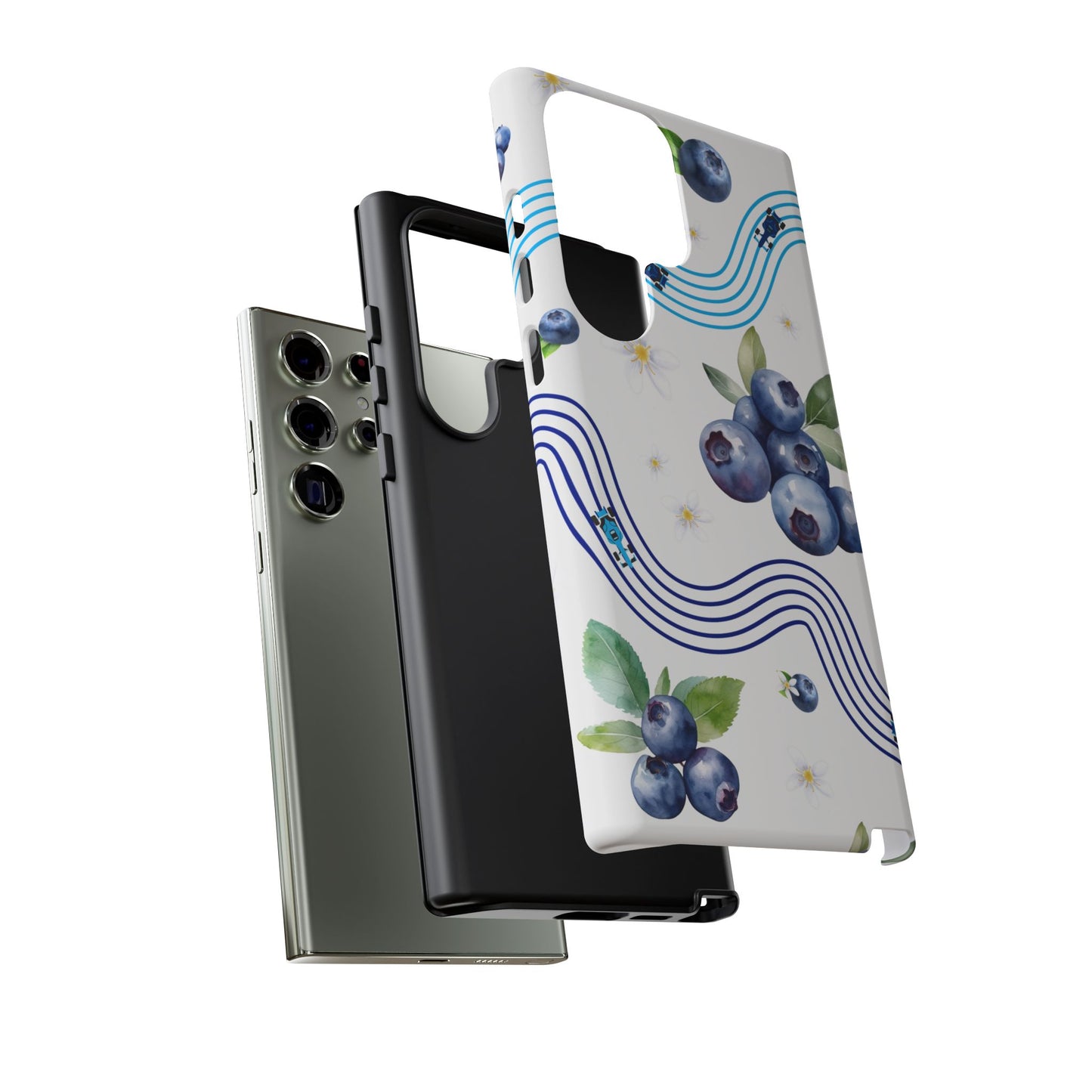 F1 Williams and Blueberries Phone Case, Trendy F1 Gift, Formula 1 Gift, Cute Fruit F1 Phone Case, Unique Phone Case
