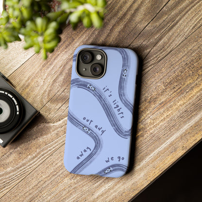 Blue Lights Out F1 Phone Case Design, Trendy F1 Gift, Formula 1 Gift, Cute F1 Phone Case, Unique Formula One Phone Case
