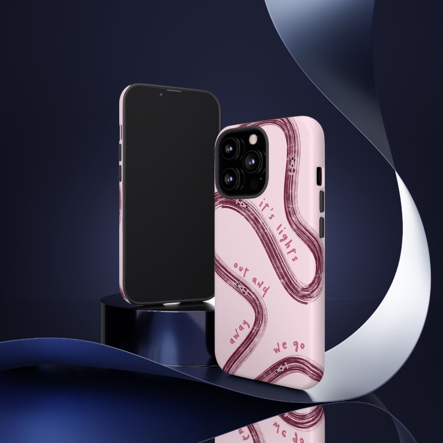 Pink Lights Out F1 Phone Case Design, Trendy F1 Gift, Formula 1 Gift, Cute F1 Phone Case, Unique Formula One Phone Case