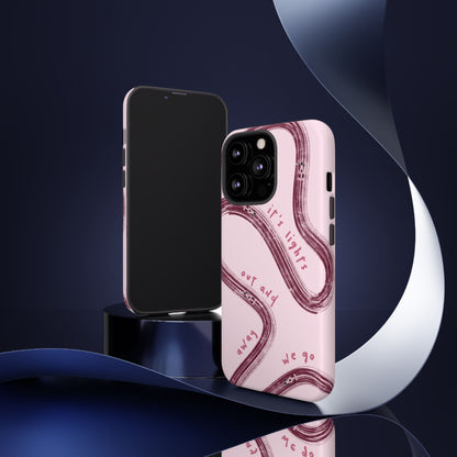 Pink Lights Out F1 Phone Case Design, Trendy F1 Gift, Formula 1 Gift, Cute F1 Phone Case, Unique Formula One Phone Case
