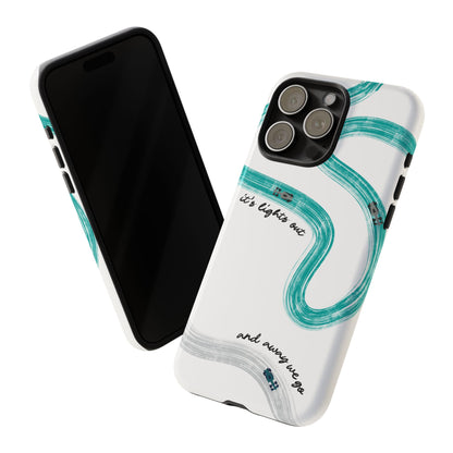 Mercedes F1 Phone Case Painted "its lights out and away we go", Trendy F1 Gift, Formula 1 Gift, Cute F1 Phone Case