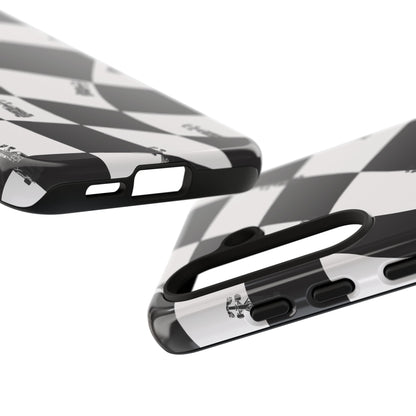 F1 Phone Case Black and White Checkered Design, Trendy F1 Gift, Formula 1 Gift, Cute F1 Phone Case, Unique Formula One Phone Case