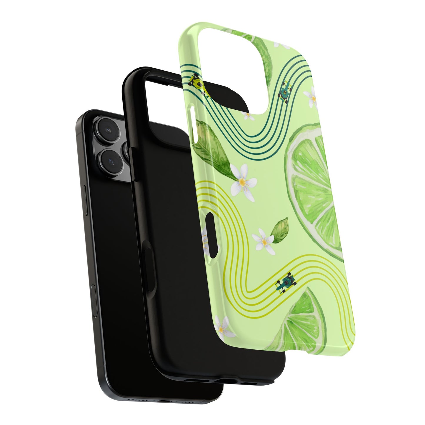 Green F1 Aston Martin and Lime Phone Case, Trendy F1 Gift, Formula 1 Gift, Cute Fruit F1 Phone Case, Unique Phone Case