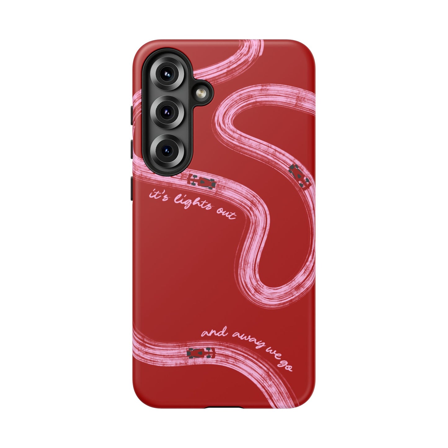 Red and Pink Lights Out F1 Phone Case Design, Trendy F1 Gift, Formula 1 Gift, Cute F1 Phone Case, Unique Formula One Phone Case