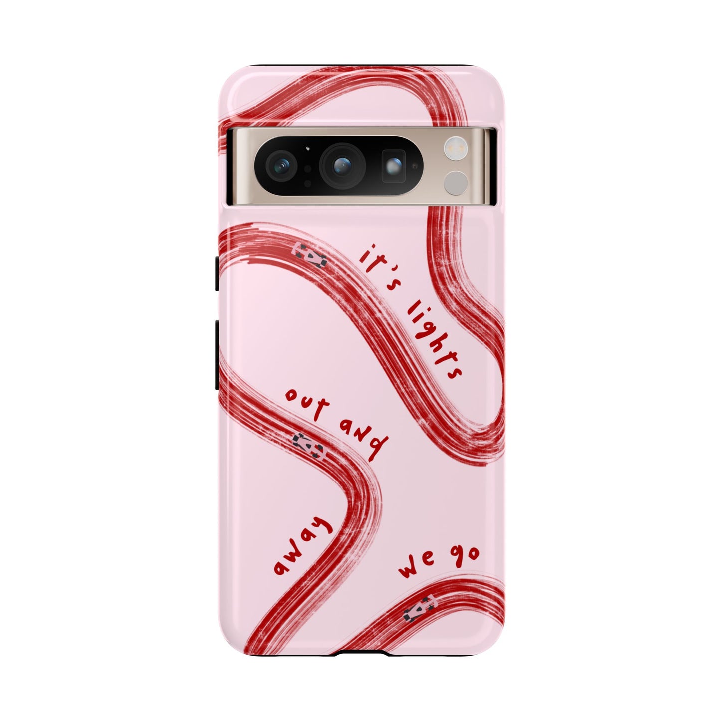 Pink and Red Lights Out F1 Phone Case Design, Trendy F1 Gift, Formula 1 Gift, Cute F1 Phone Case, Unique Formula One Phone Case