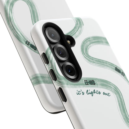 F1 Phone Case Green Painted "its lights out and away we go", Trendy F1 Gift, Formula 1 Gift, Cute F1 Phone Case, Gift for F1 Fans