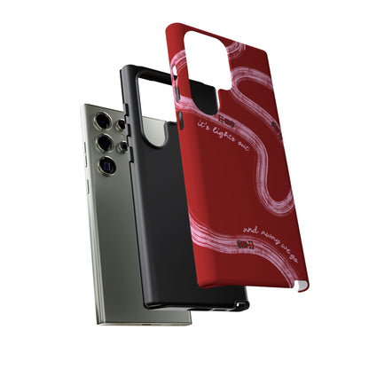 Red and Pink Lights Out F1 Phone Case Design, Trendy F1 Gift, Formula 1 Gift, Cute F1 Phone Case, Unique Formula One Phone Case
