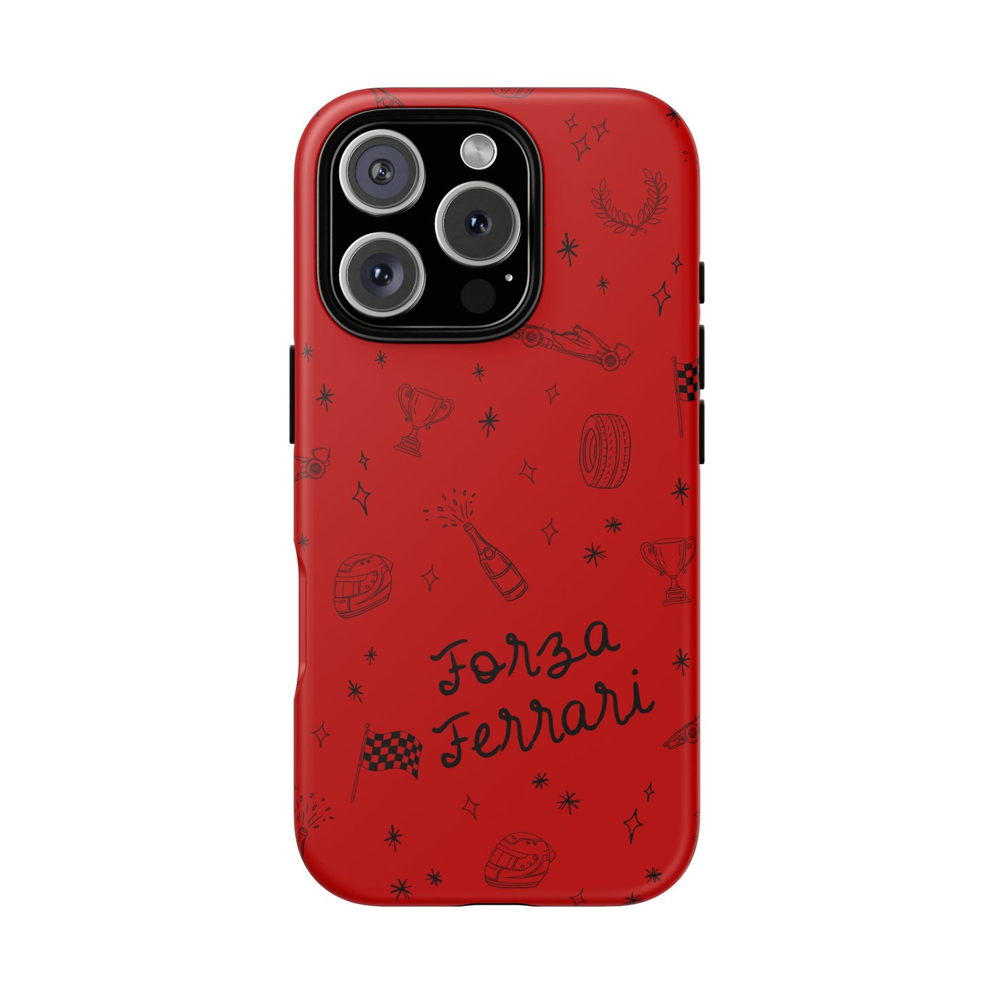 F1 Ferrari Racing Doodle "Forza Ferrari" F1 Phone Case Design
