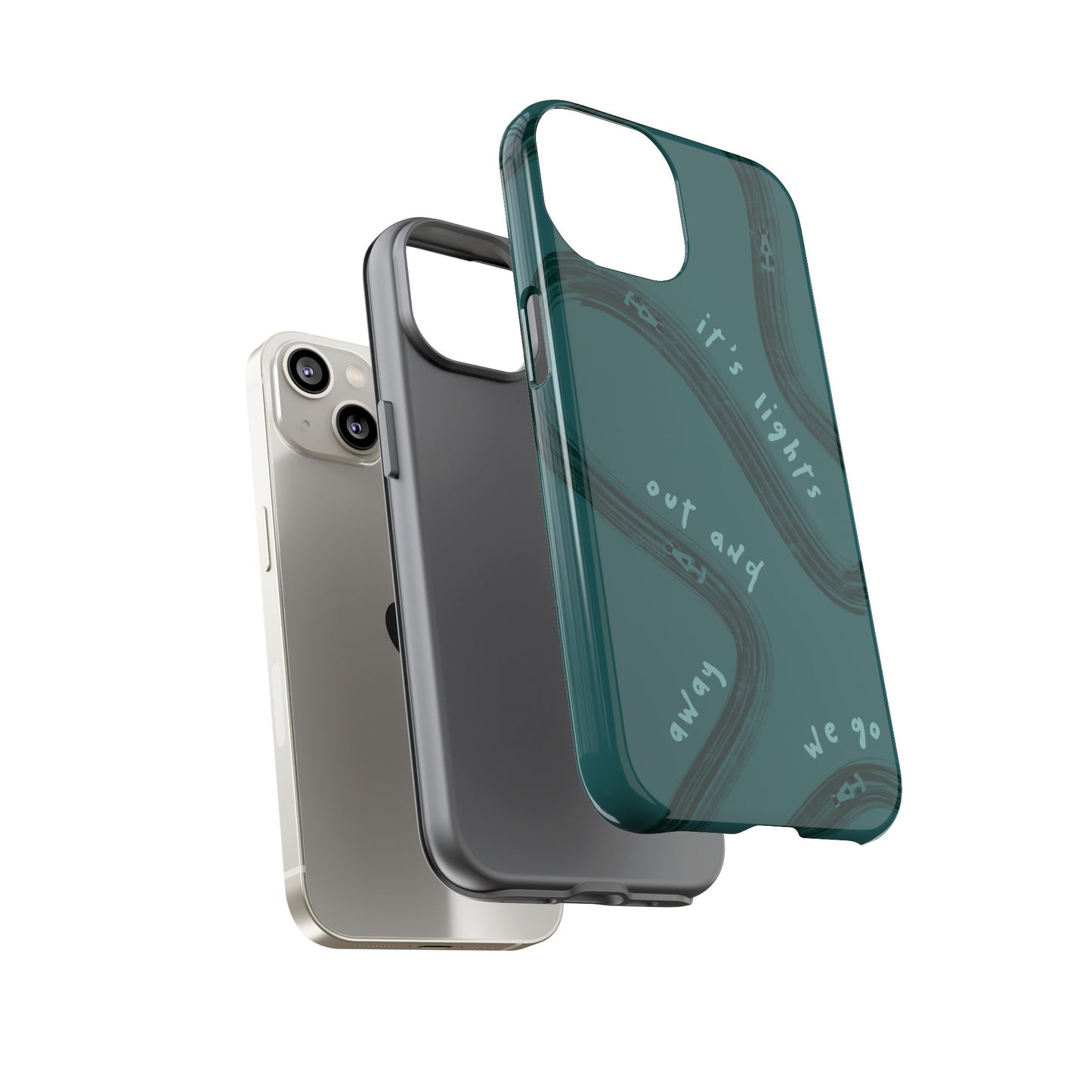Teal Lights Out F1 Phone Case Design, Trendy F1 Gift, Formula 1 Gift, Cute F1 Phone Case, Unique Formula One Phone Case