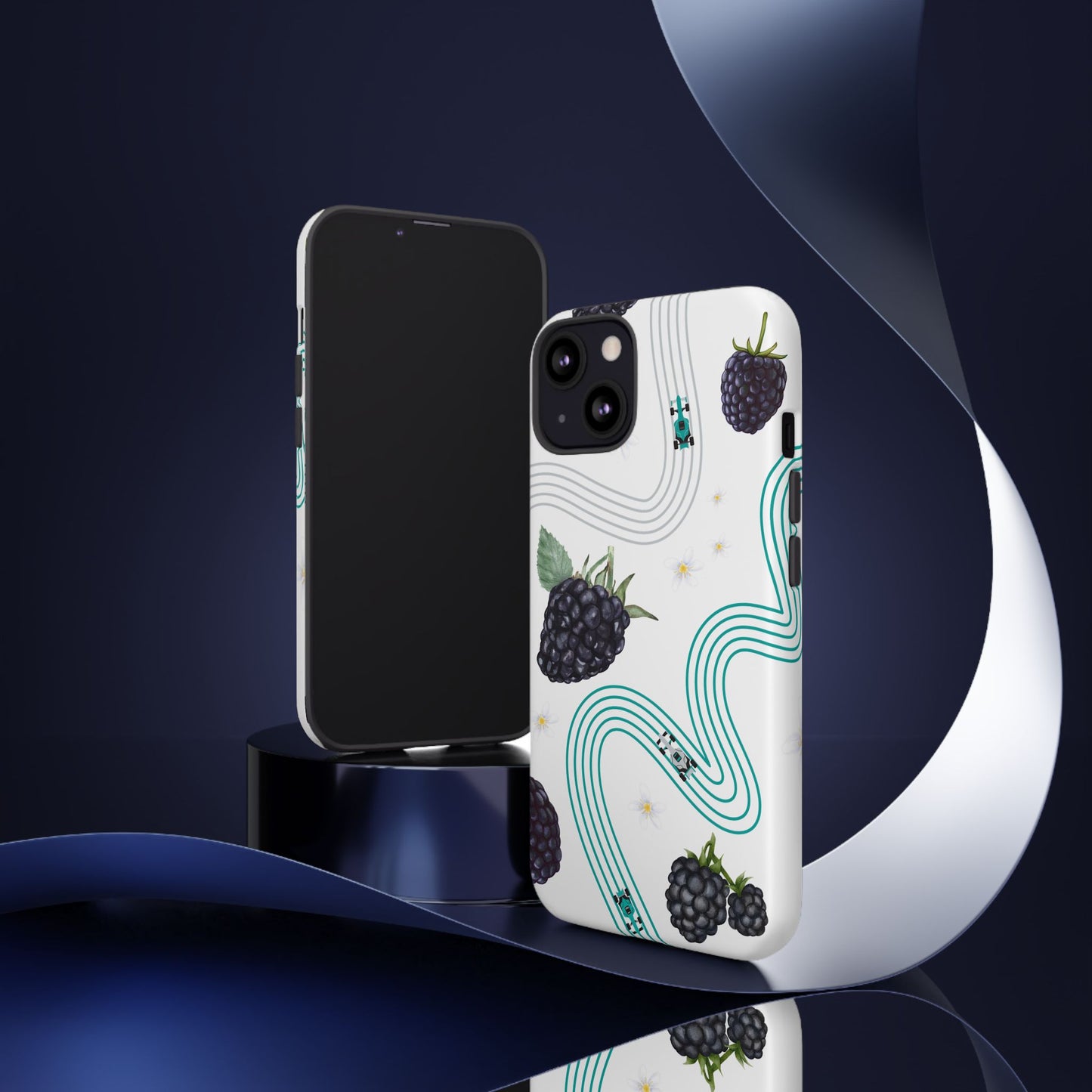 F1 Mercedes and Blackberries Phone Case , Trendy F1 Gift, Formula 1 Gift, Cute Fruit F1 Phone Case, Unique Phone Case
