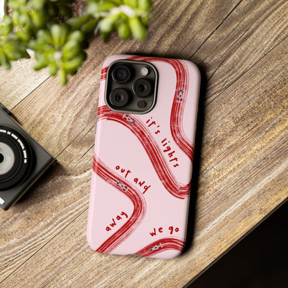 Pink and Red Lights Out F1 Phone Case Design, Trendy F1 Gift, Formula 1 Gift, Cute F1 Phone Case, Unique Formula One Phone Case