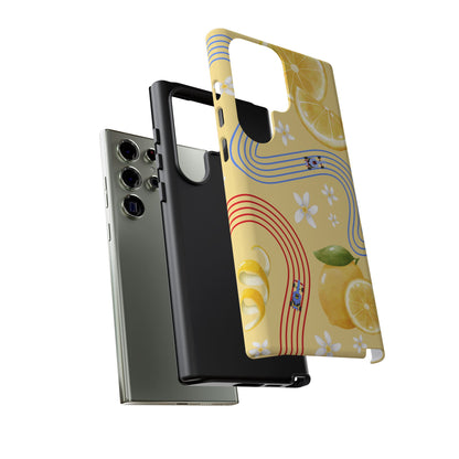 Yellow F1 Racing Bulls and Lemons Phone Case, Trendy F1 Gift, Formula 1 Gift, Cute Fruit F1 Phone Case, Unique Phone Case