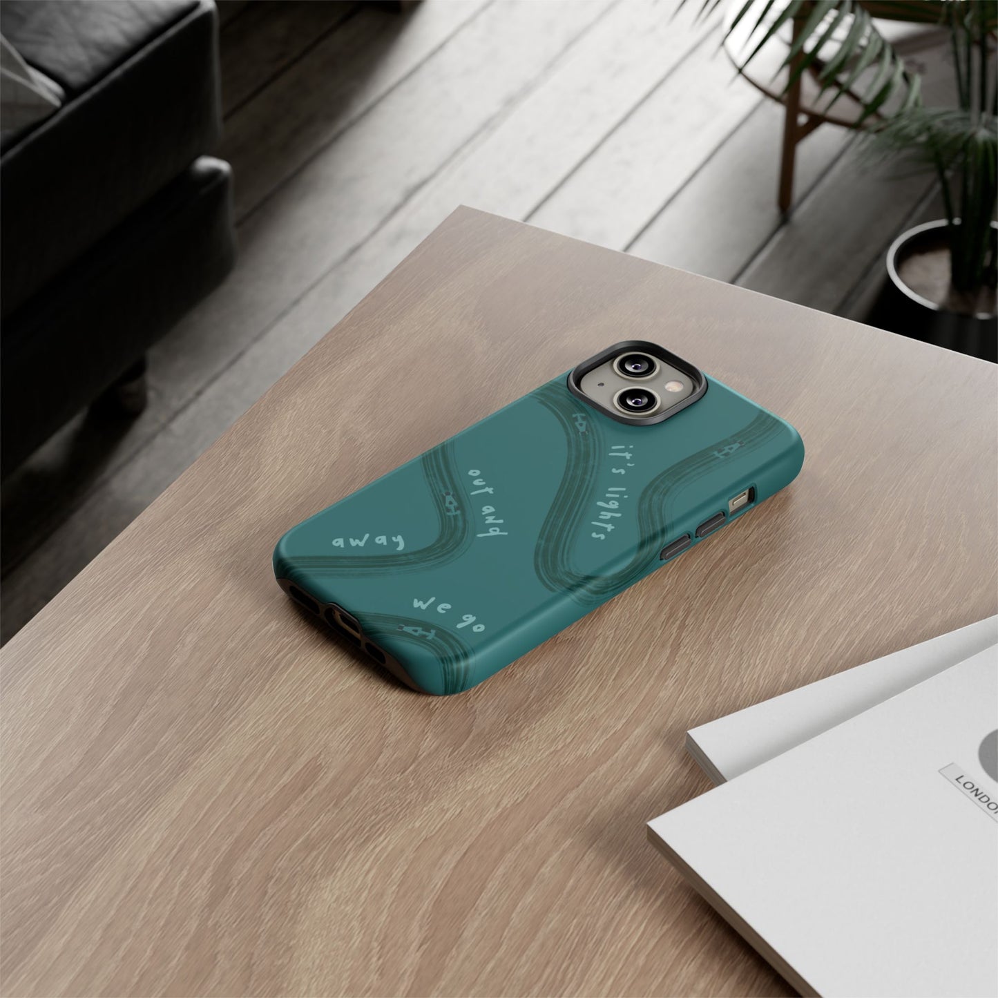 Teal Lights Out F1 Phone Case Design, Trendy F1 Gift, Formula 1 Gift, Cute F1 Phone Case, Unique Formula One Phone Case