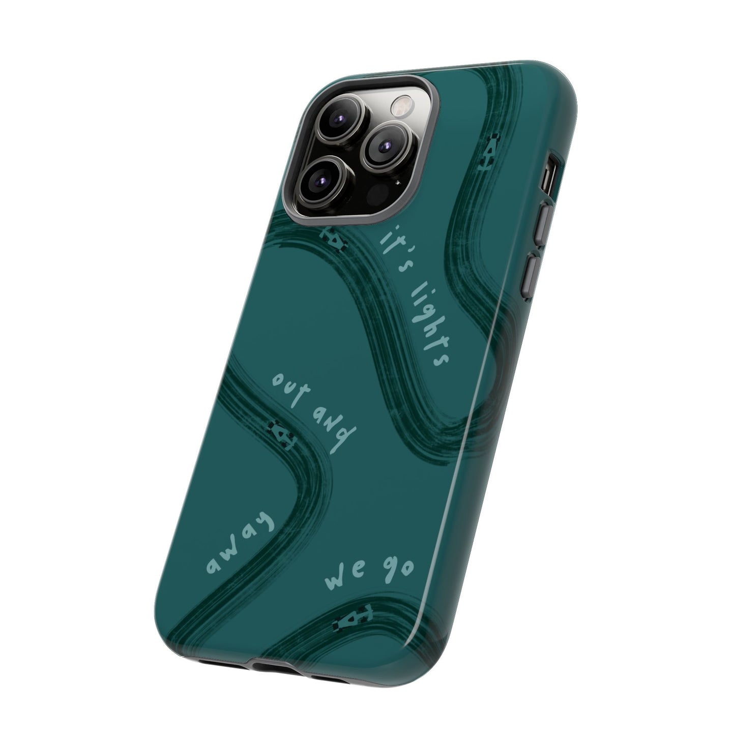 Teal Lights Out F1 Phone Case Design, Trendy F1 Gift, Formula 1 Gift, Cute F1 Phone Case, Unique Formula One Phone Case