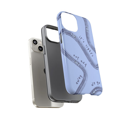 Blue Lights Out F1 Phone Case Design, Trendy F1 Gift, Formula 1 Gift, Cute F1 Phone Case, Unique Formula One Phone Case