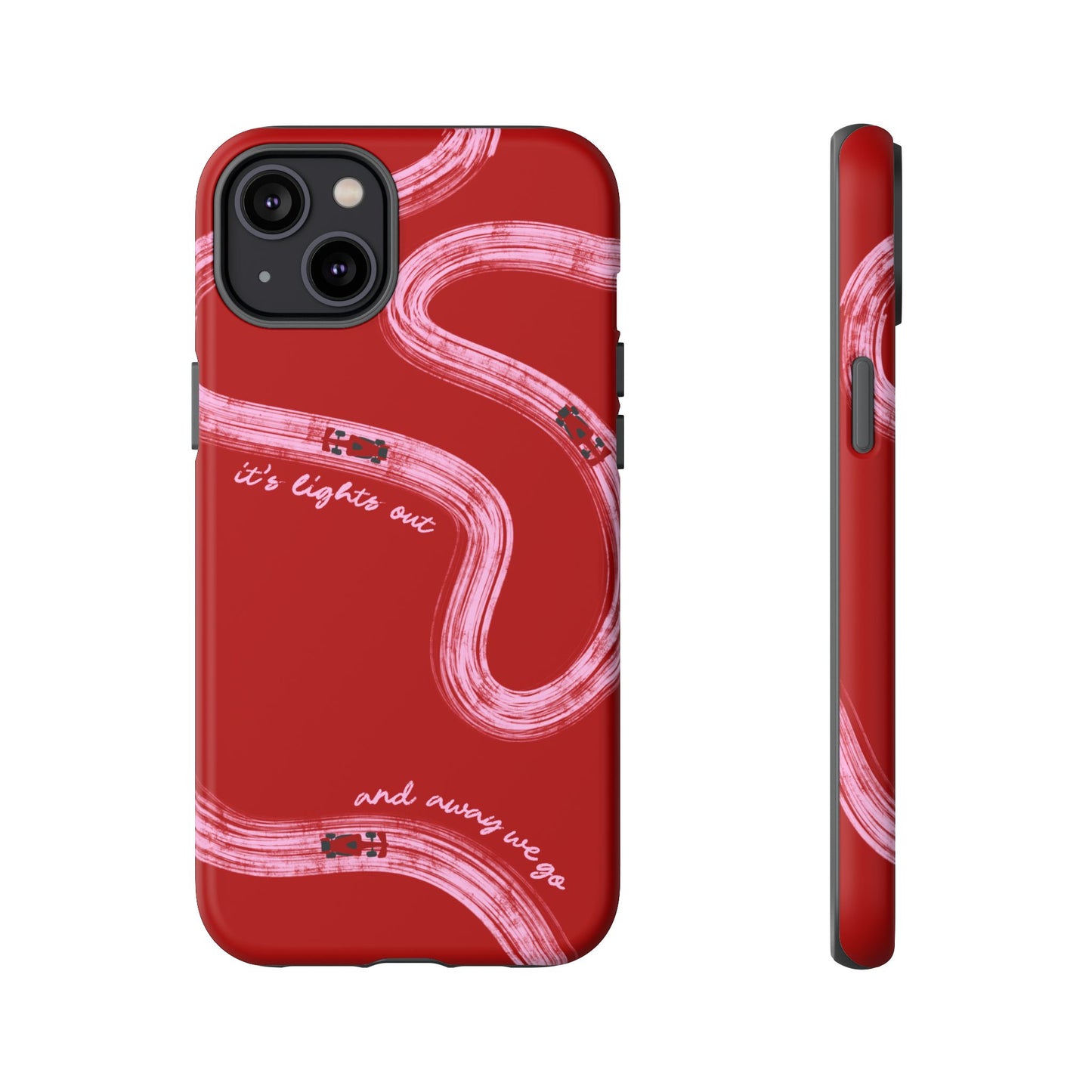 Red and Pink Lights Out F1 Phone Case Design, Trendy F1 Gift, Formula 1 Gift, Cute F1 Phone Case, Unique Formula One Phone Case