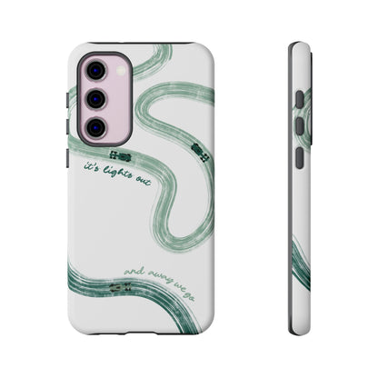 F1 Phone Case Green Painted "its lights out and away we go", Trendy F1 Gift, Formula 1 Gift, Cute F1 Phone Case, Gift for F1 Fans