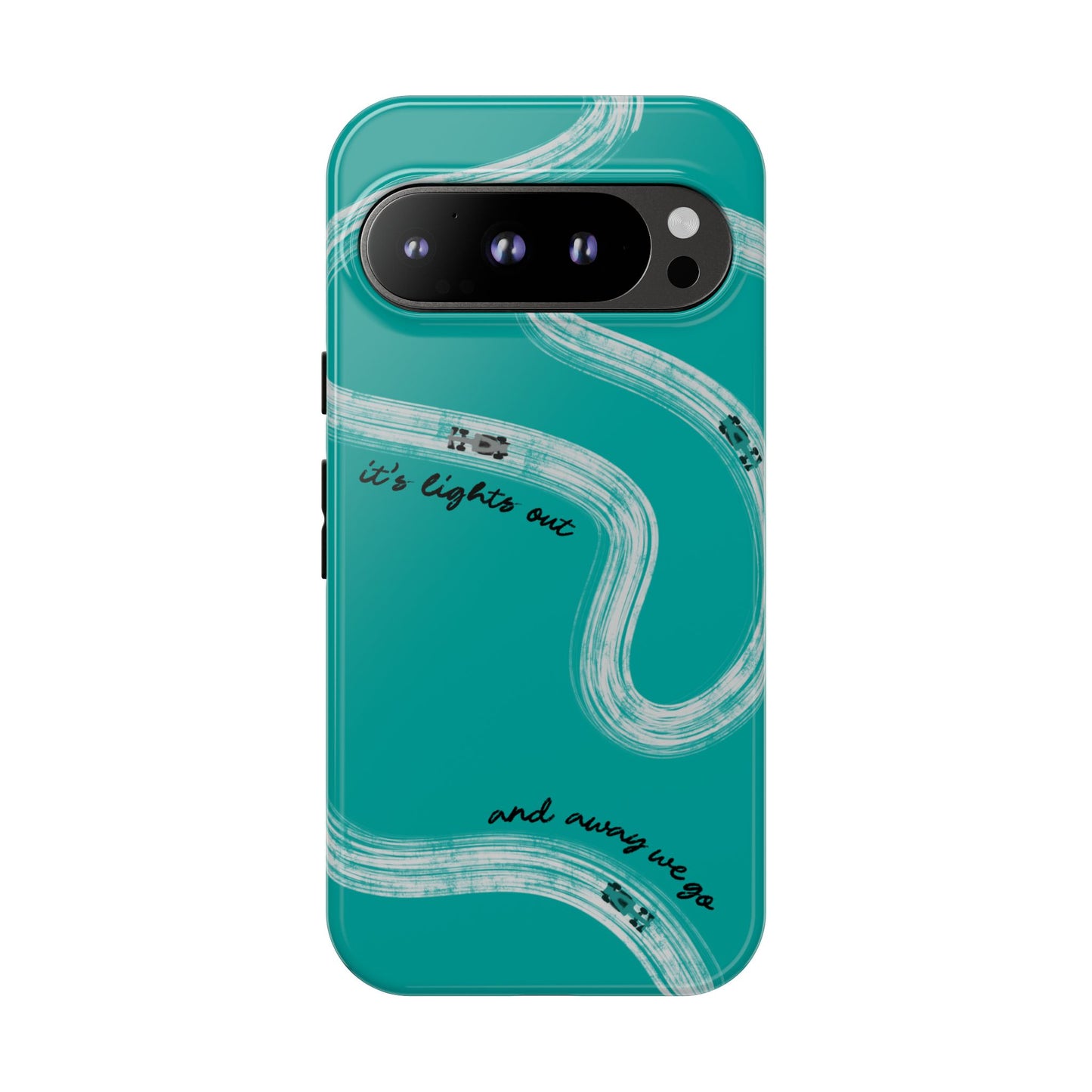Mercedes F1 Phone Case Painted "its lights out and away we go", Trendy F1 Gift, Formula 1 Gift, Cute F1 Phone Case
