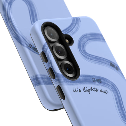 F1 Phone Case Monochrome Blue Painted "its lights out and away we go", Trendy F1 Gift, Formula 1 Gift, Cute F1 Phone Case, Phone Case