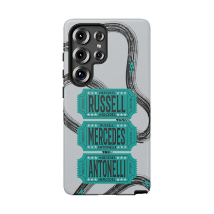 Mercedes F1 Phone Case Painted Ticket Stubs, Trendy F1 Gift, Formula 1 Gift, Cute F1 Phone Case