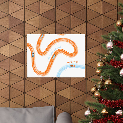 McLaren Orange and Blue Matte Horizontal Poster | US SIZING
