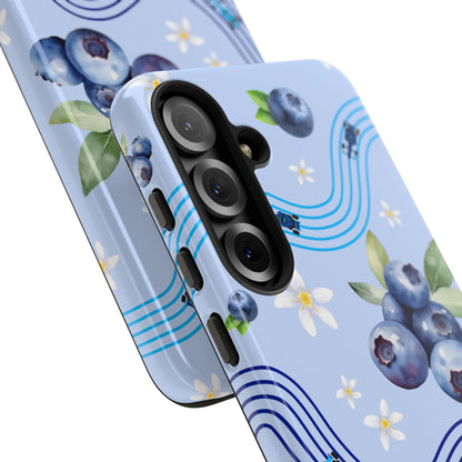 Blue F1 Williams and Blueberries Phone Case, Trendy F1 Gift, Formula 1 Gift, Cute Fruit F1 Phone Case, Unique Phone Case
