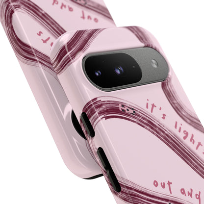 Pink Lights Out F1 Phone Case Design, Trendy F1 Gift, Formula 1 Gift, Cute F1 Phone Case, Unique Formula One Phone Case