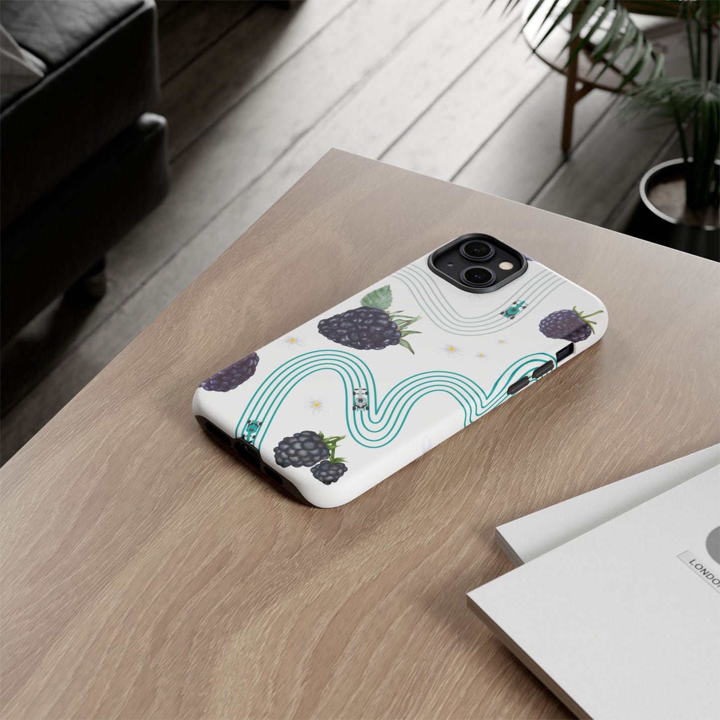 F1 Mercedes and Blackberries Phone Case , Trendy F1 Gift, Formula 1 Gift, Cute Fruit F1 Phone Case, Unique Phone Case